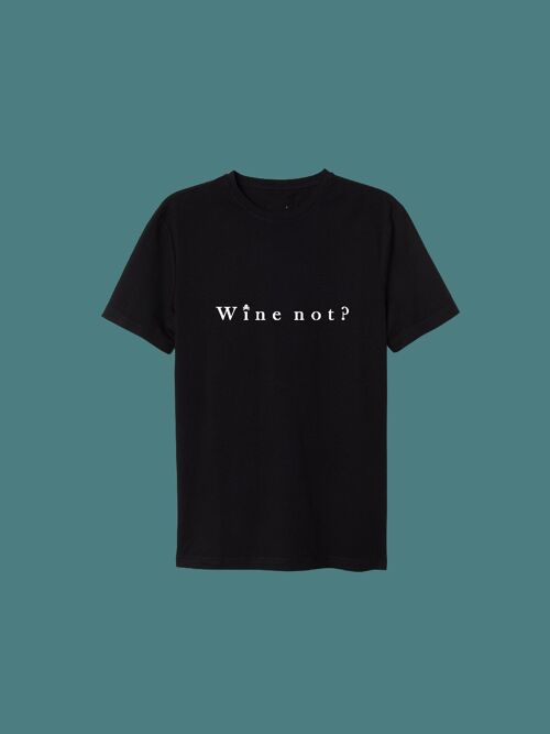 CAMISETA WINE NOT? - NEGRO