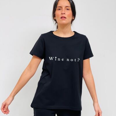 CAMISETA WOMAN WINE NOT? - NEGRO