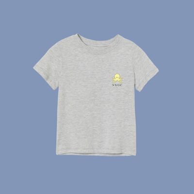 T-SHIRT GIALLA LITTLE GINGHAM - GRIGIO CHIARO