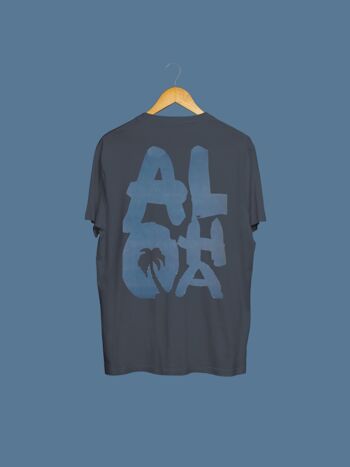 T-SHIRT SNOC ALOHA - GRIS CUIR