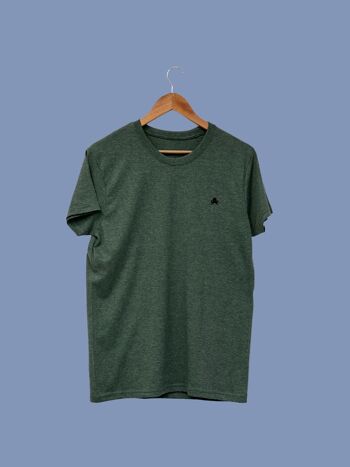 T-SHIRT BASIQUE MARBRE SNOC - VERT BOUTEILLE MARBRE