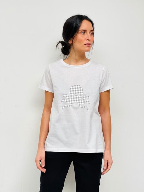 SNOC CAMISETA GRAY VICHY - BLANCO