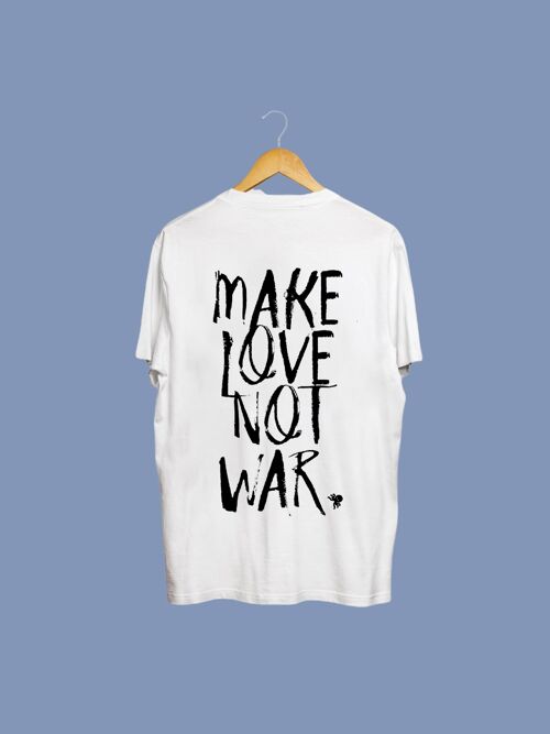 SNOC CAMISETA MAKE LOVE NOT WAR - BLANCO