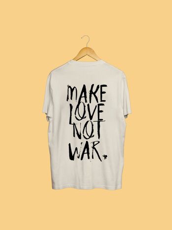 T-SHIRT SNOC MAKE LOVE NOT WAR - NATUREL