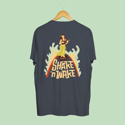 SNOC SHAKE AND WAKE T-SHIRT - LEDER GRAU