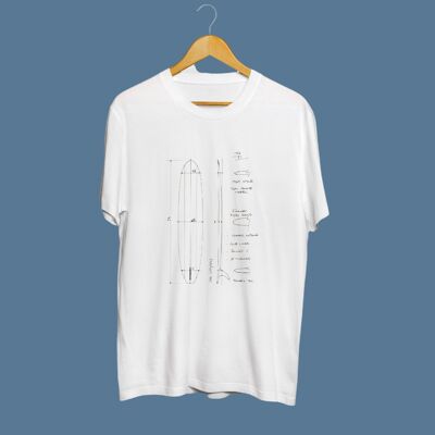 SNOC CAMISETA TABLA SURF - BLANCO