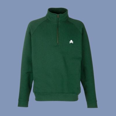 SNOC QUARTER ZIP GREEN - BOTTLE GREEN