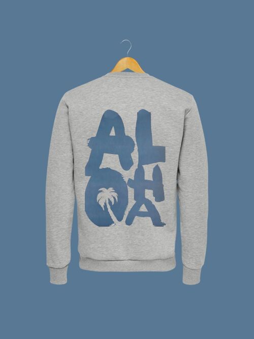 SNOC SUDADERA ALOHA - GRIS CLARO