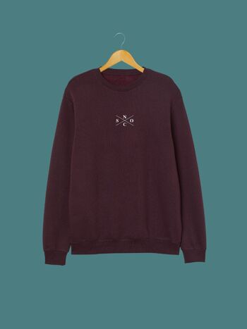 SWEAT-SHIRT SNOC CROSS - BORDEAUX