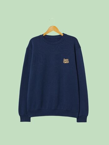 SWEAT-SHIRT SNOC SHAKE AND WAKE - BLEU MARINE