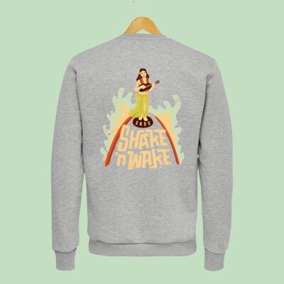 SNOC SUDADERA SHAKE AND WAKE - GRIS CLARO