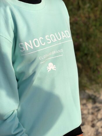 SNOC SNOC SQUAD SWEAT-SHIRT VERT MENTHE BIO 1