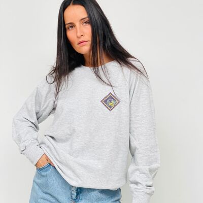 SNOC SURF GIRL SWEATSHIRT - WHITE