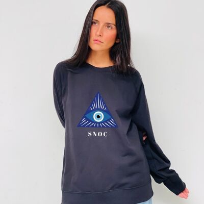 SNOC TRIANGLE SWEATSHIRT - BLACK