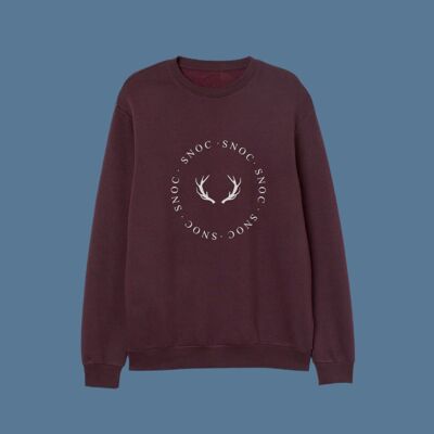 ANTLERS SWEATSHIRT - BURGUNDY