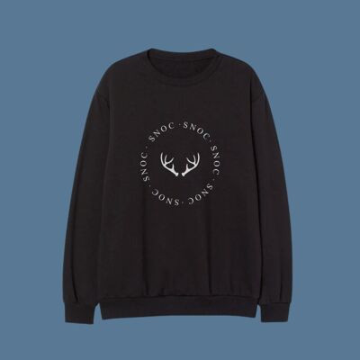 SWEAT-SHIRT ANTLERS - NOIR