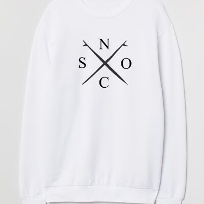 SWEAT-SHIRT CROSS TABLES - BLANC