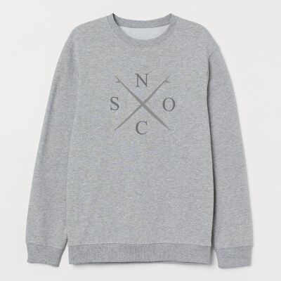 TABLE CROSS SWEATSHIRT - LIGHT GRAY