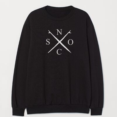 TABLE CROSS SWEATSHIRT - BLACK