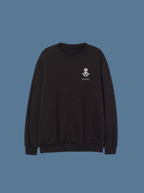 SUDADERA LOGO SKIADOR - NEGRO