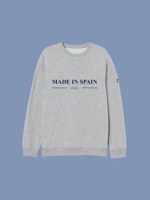 SUDADERA MADE IN SPAIN - GRIS CLARO