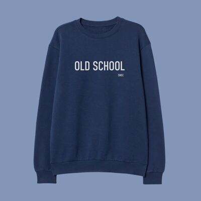 SUDADERA OLD SCHOOL - AZUL MARINO