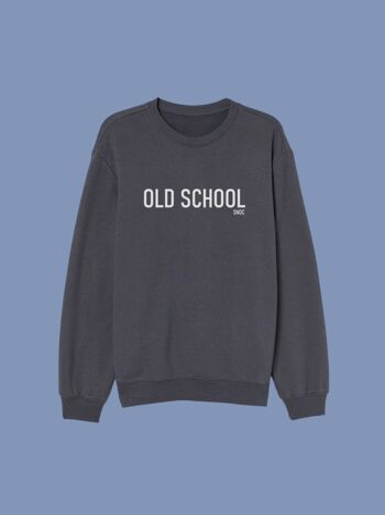 SWEAT-SHIRT OLD SCHOOL - GRIS FONCÉ