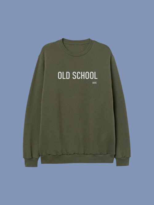 SUDADERA OLD SCHOOL - VERDE BOTELLA