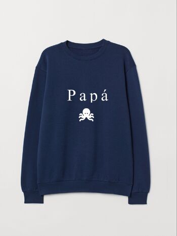 SWEAT-SHIRT PAPA - BLEU MARINE