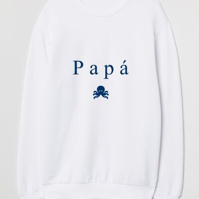 SUDADERA PAPÁ - BLANCO