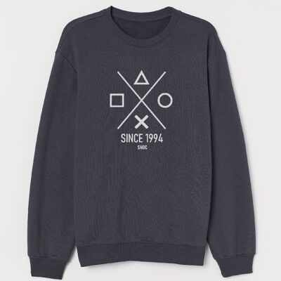 SWEAT-SHIRT PLAY STATION - GRIS FONCÉ