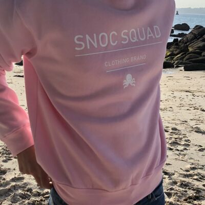 SUDADERA SNOC SQUAD ROSA CLARO ORGANIC