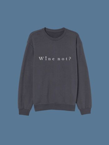 SWEAT-SHIRT VIN NON ? - GRIS FONCÉ