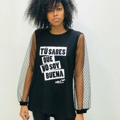 T-shirt in organza a sbuffo I'm Not Good