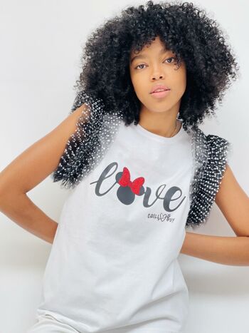 T-shirt Multiple Love en tulle avec nœud 6