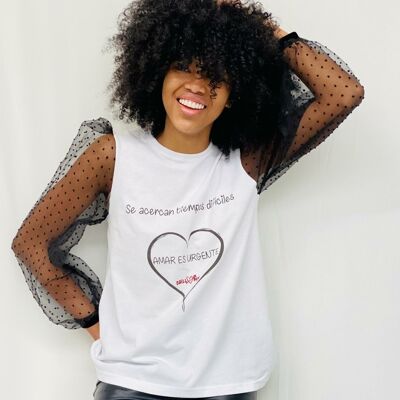 T-shirt en organza bouffant Love is Urgent