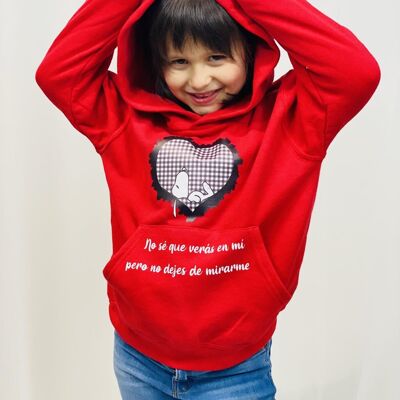 Kapuzen-Sweatshirt Snoopy Valentine