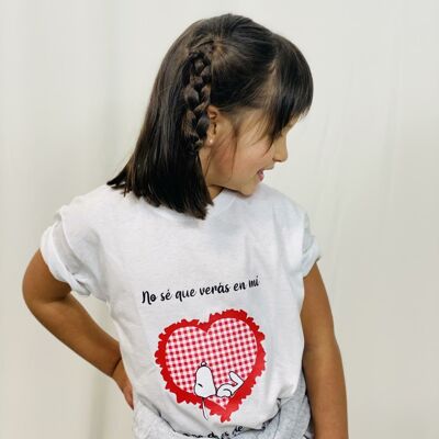 T-shirt basique Snoopy Saint Valentin