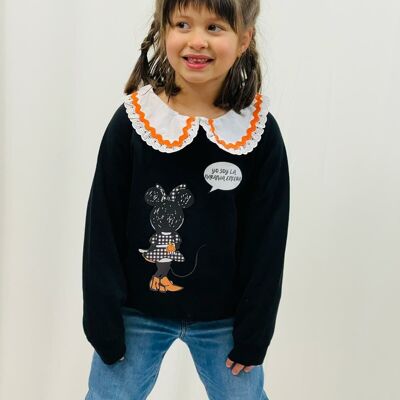 Baby Minnie Neck Sweatshirt Orange