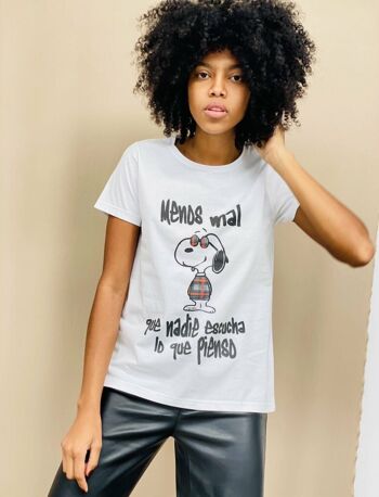 T-shirt basique Snoopy Lunettes 5