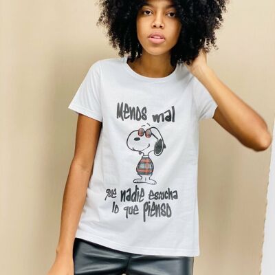 Grundlegendes T-Shirt Snoopy-Brille