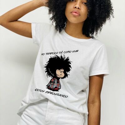 Camiseta Básica Mafalda Improvisando