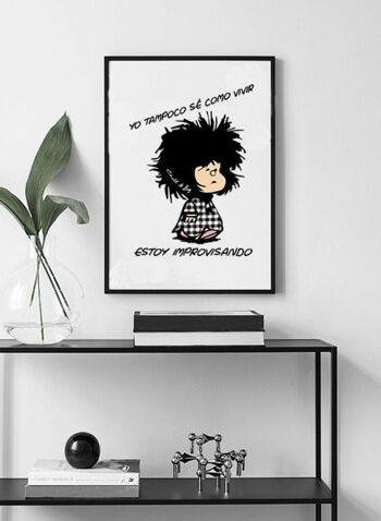 Mafalda Improvising Art Print - Grand (50 cm de large x 70 cm de haut) 4
