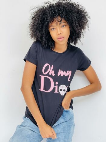 T-shirt basique à imprimé tête de mort 5