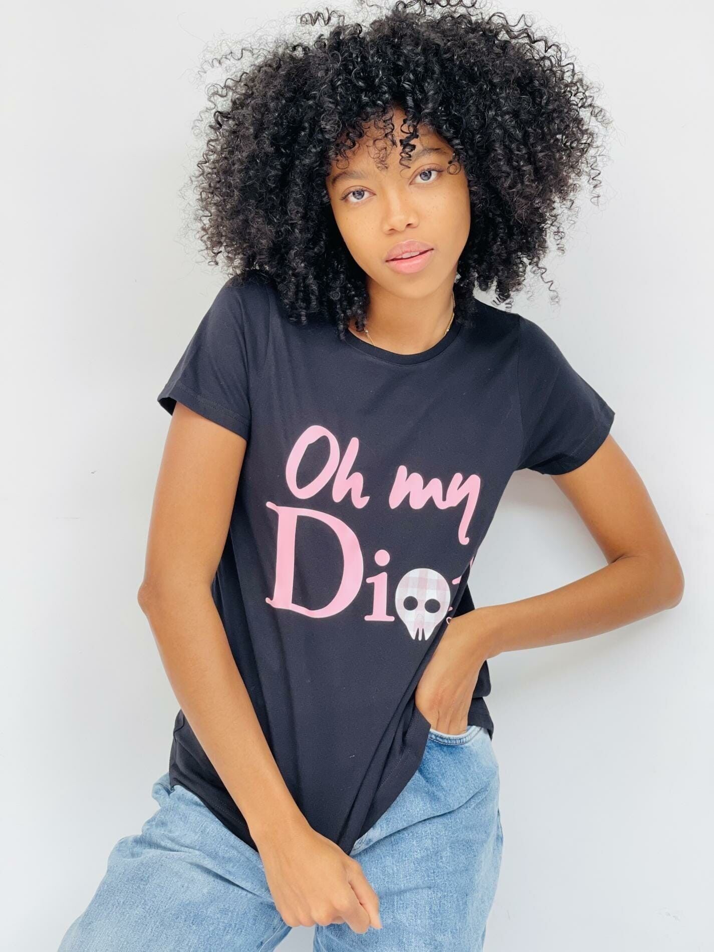 T-shirt basique à imprimé tête de mort