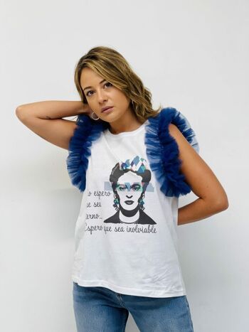 T-shirt en tulle multiple Frida Losanges 4