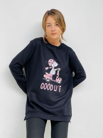 Sweat Basique avec Ouvertures Snoopy Moto 3