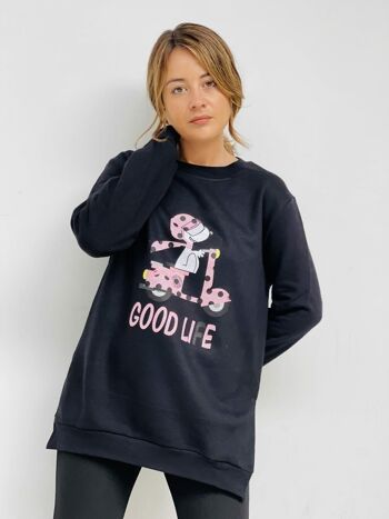 Sweat Basique avec Ouvertures Snoopy Moto 8