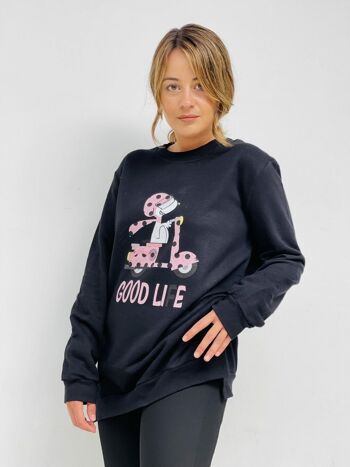 Sweat Basique avec Ouvertures Snoopy Moto 10