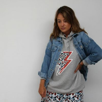 Cazadora Vaquera Bomber Rayo Print Terrenal